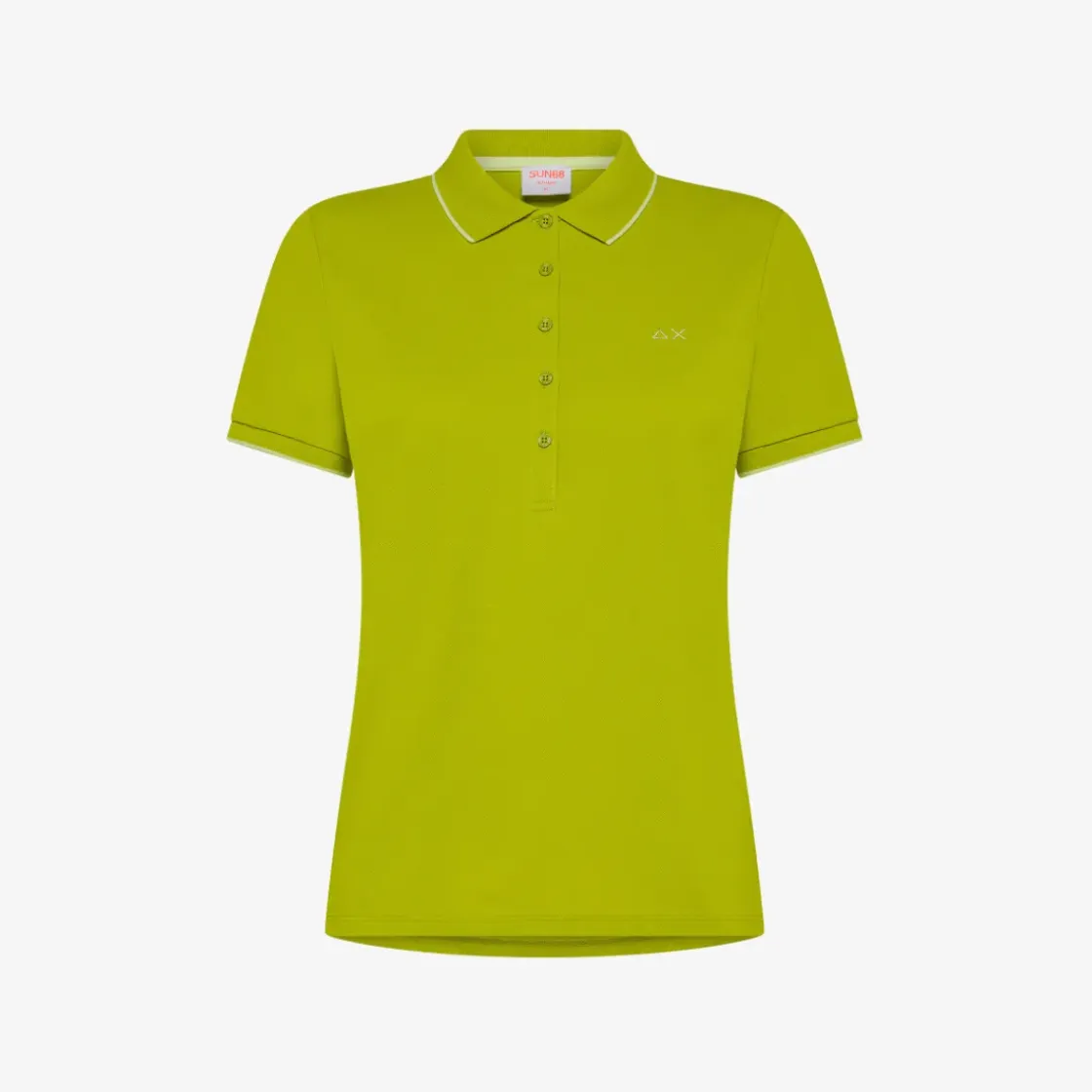 Clearance Polo slim fit in cotone verde oliva Donna Polo