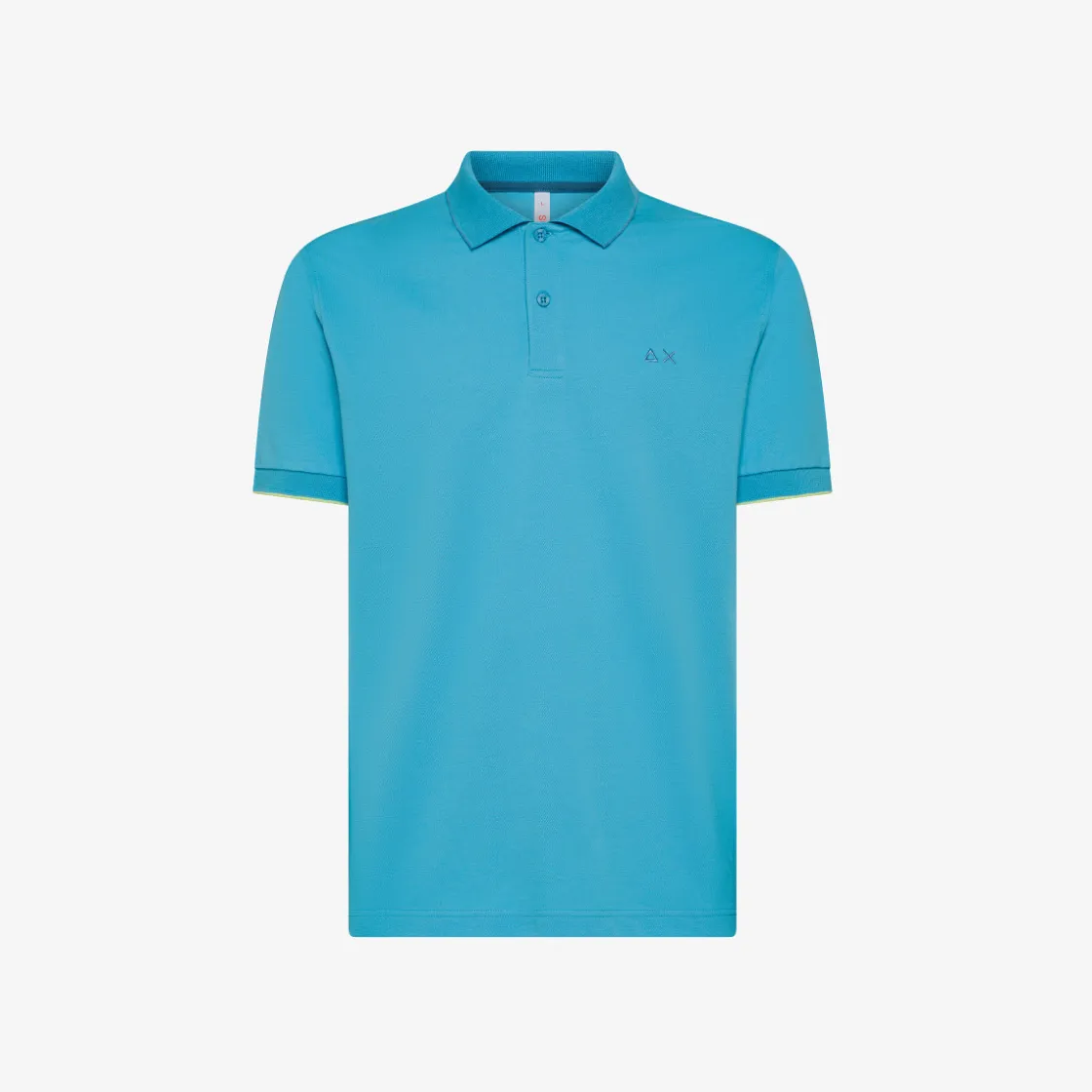 New Polo turchese con riga a contrasto Uomo Polo