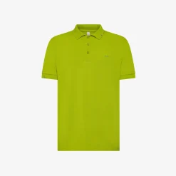 Hot Polo verde oliva con dettagli destroyed Uomo Polo