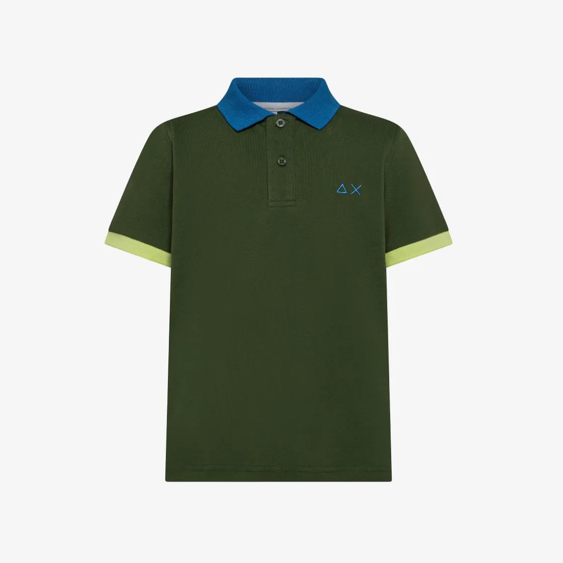 Discount Polo verde scuro con dettagli a contrasto Bambino Polo