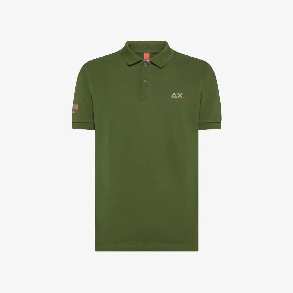 New Polo verde scuro con sottocollo a contrasto Uomo Beachwear Uomo