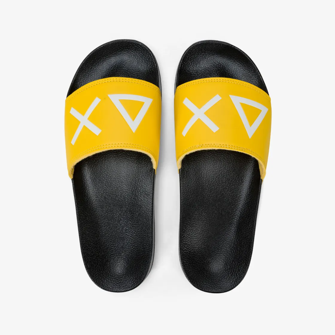 Best Sandali slide in PU nero e giallo Uomo Ciabatte|Accessori