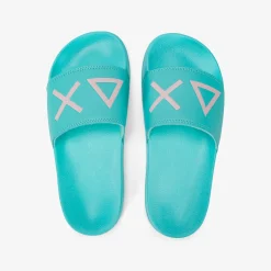Online Sandali slide in PU verde acqua Donna Ciabatte|Accessori