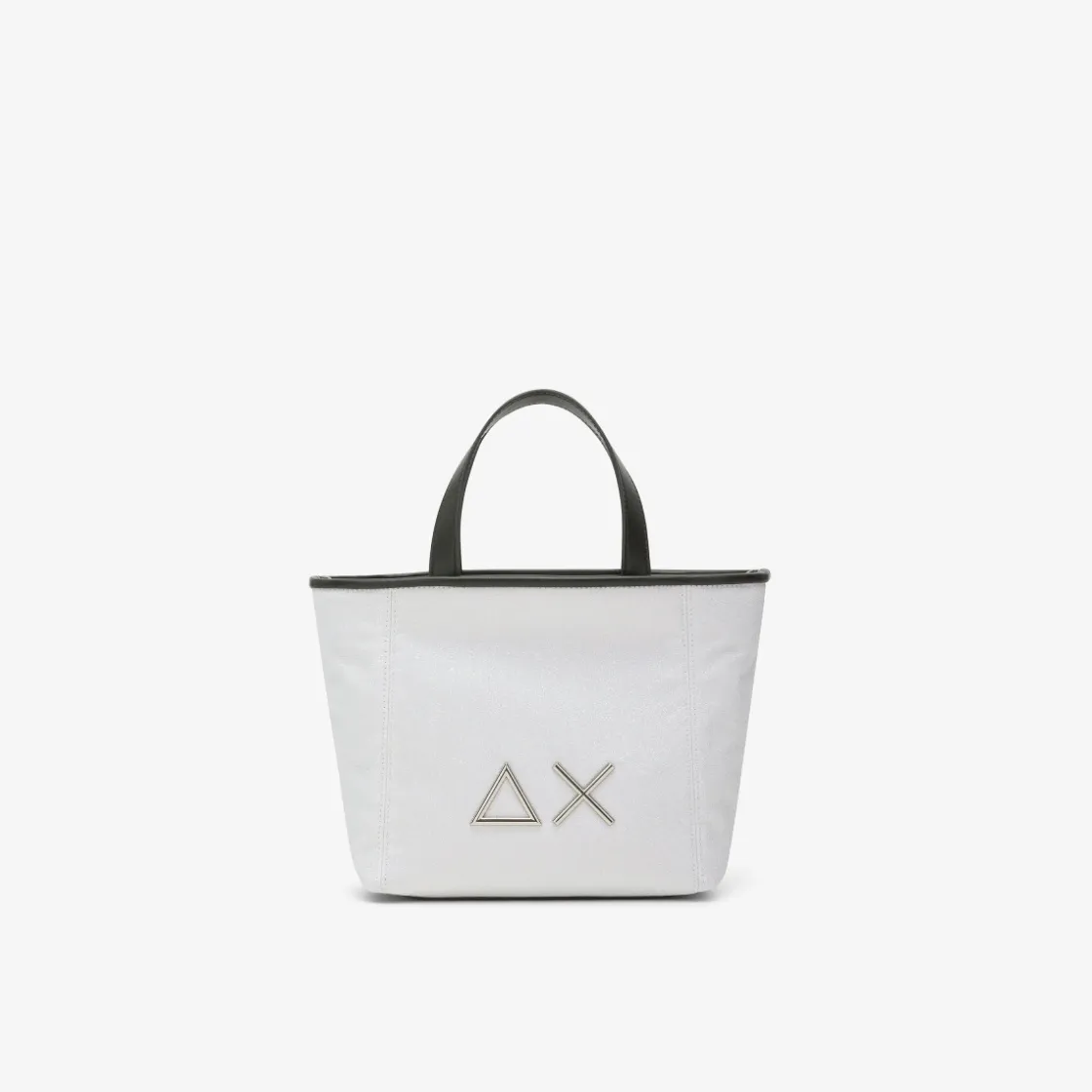 Outlet Shopping bag Jacqueline in PU glitterato bianco Donna Borse