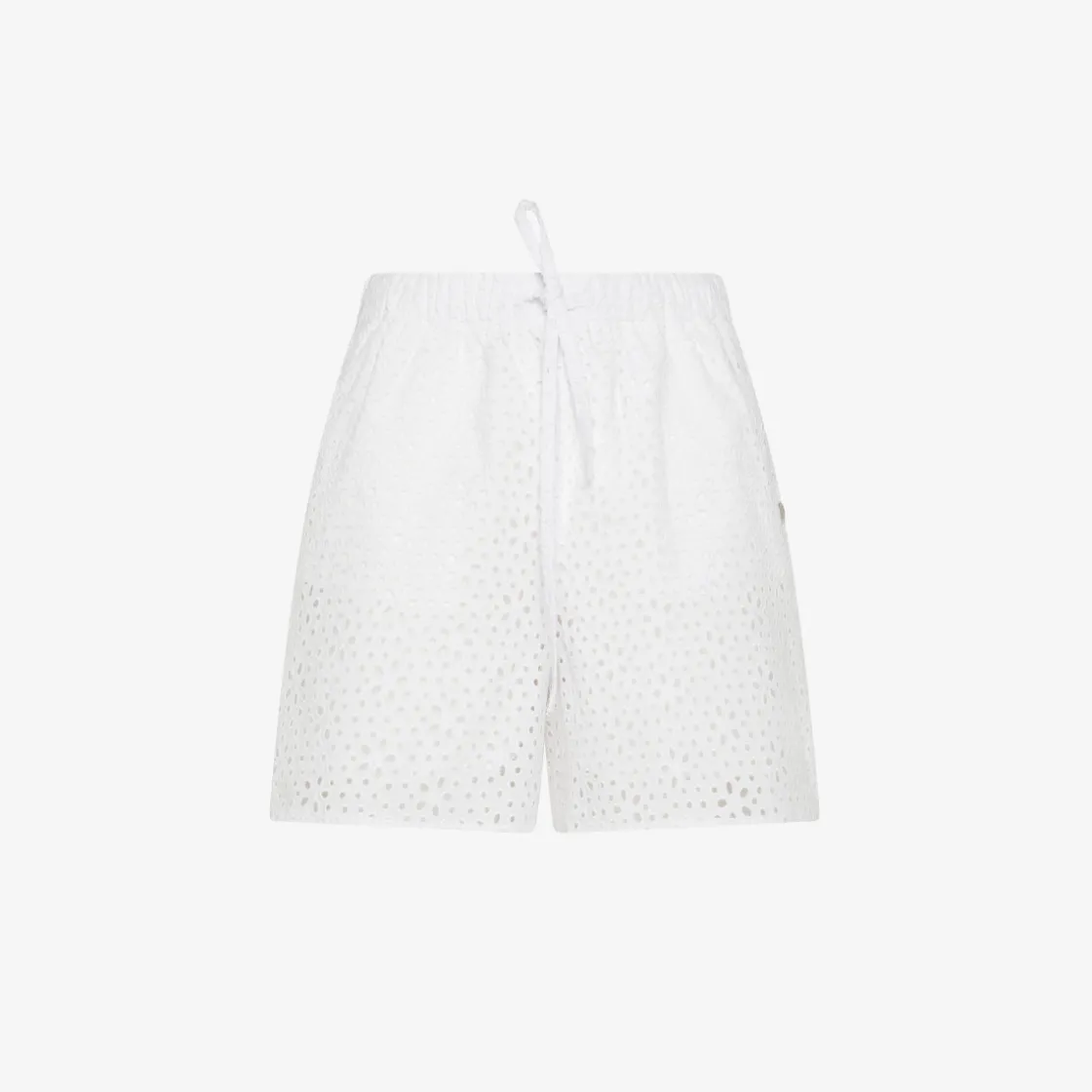 Online Shorts in cotone Sangallo bianco Donna Pantaloni|Beachwear Donna