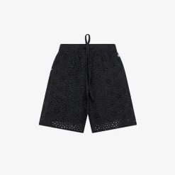 Clearance Shorts in cotone Sangallo nero Donna Pantaloni|Beachwear Donna