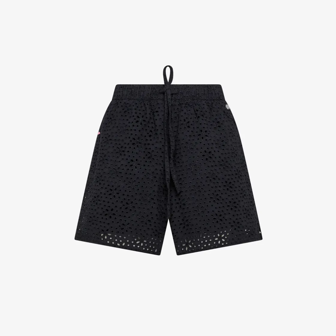 Clearance Shorts in cotone Sangallo nero Donna Pantaloni|Beachwear Donna