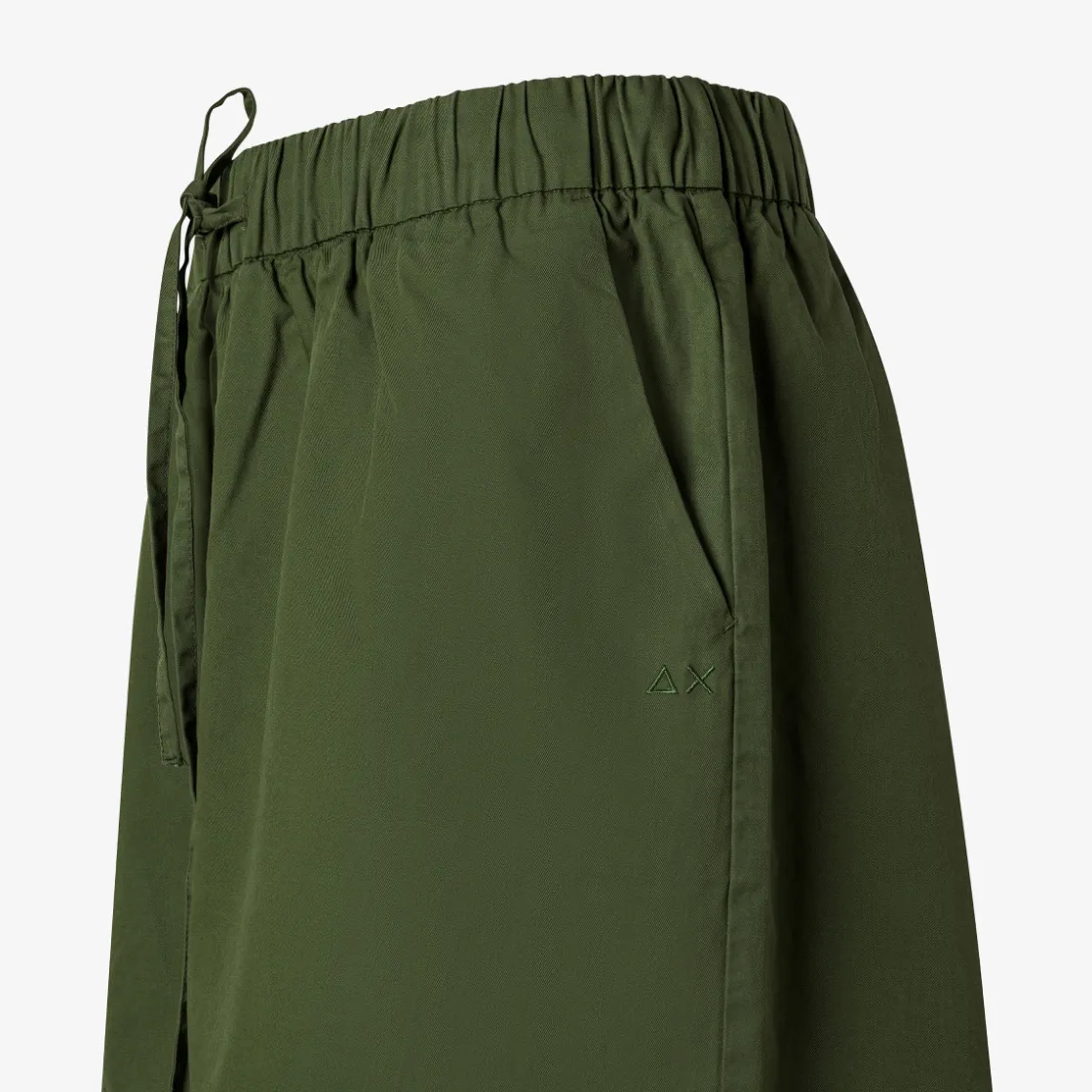 Fashion Shorts in cotone verde scuro Donna Pantaloni