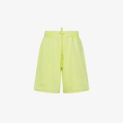 Best Shorts in felpa giallo limone con trattamento marble Donna Pantaloni|Felpe