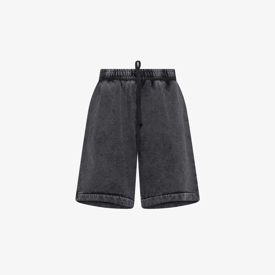 Hot Shorts in felpa nero con trattamento marble Donna Pantaloni|Felpe