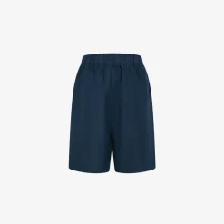 New Shorts in lino blu navy con coulisse Donna Pantaloni