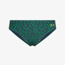 Fashion Slip mare con stampa blu navy e verde prato Costumi Bimbo