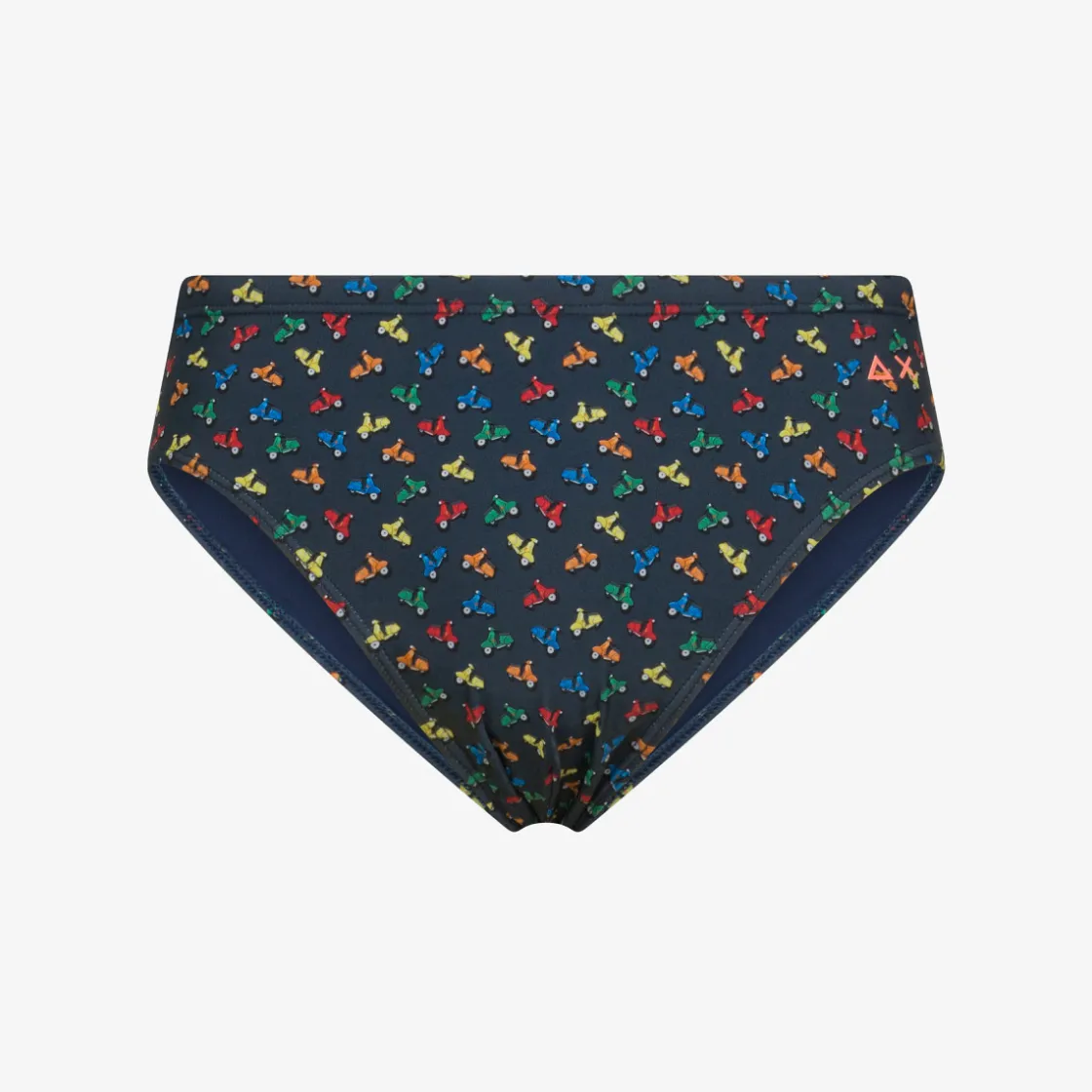 Clearance Slip mare in lycra® stampata blu navy e rossa Uomo Costumi Uomo