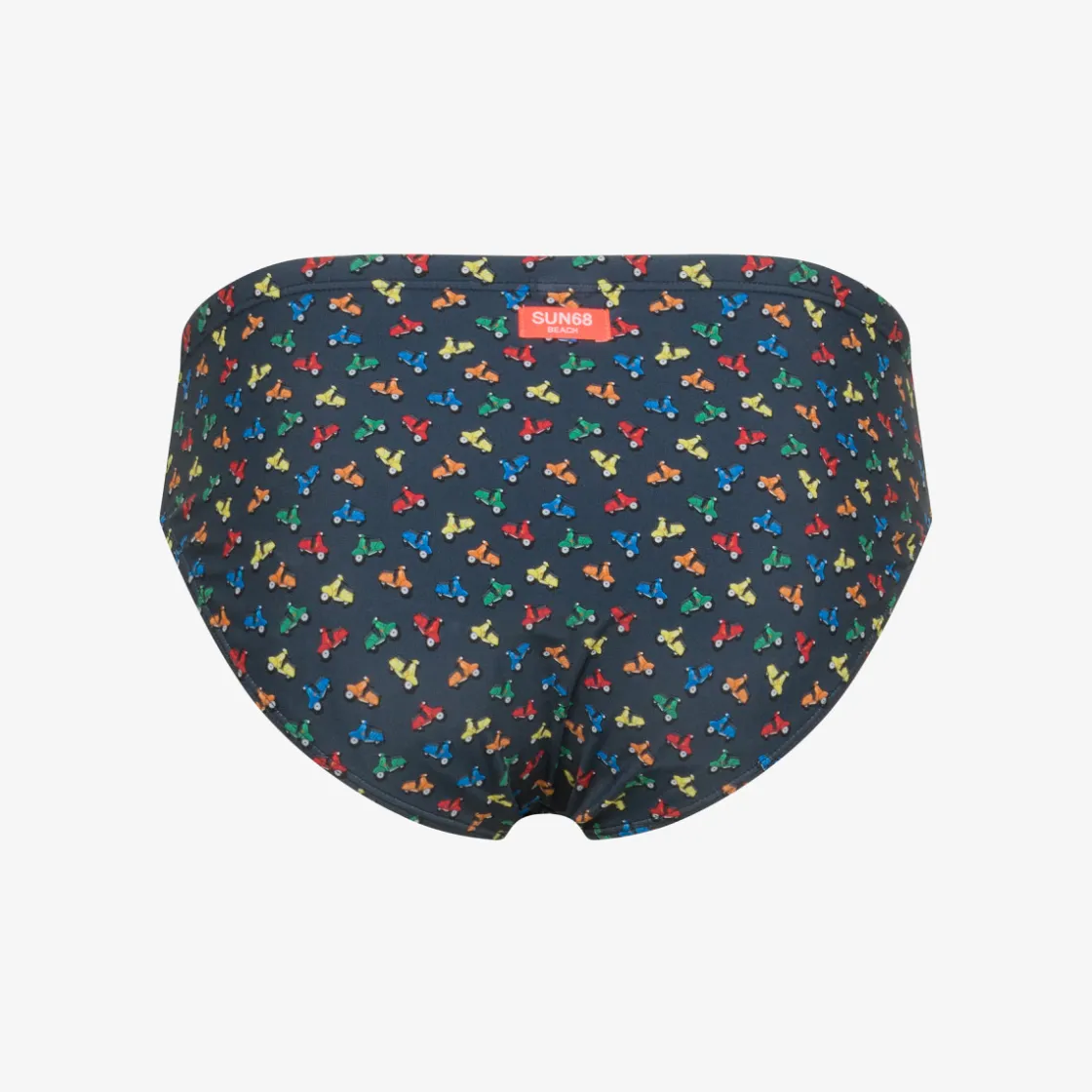 Clearance Slip mare in lycra® stampata blu navy e rossa Uomo Costumi Uomo