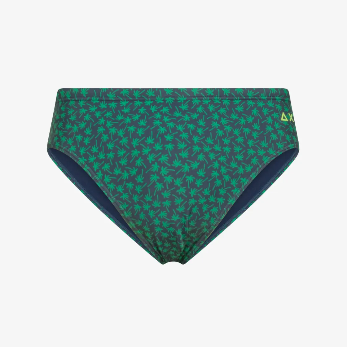 Fashion Slip mare in lycra® stampata blu navy e verde prato Uomo Costumi Uomo