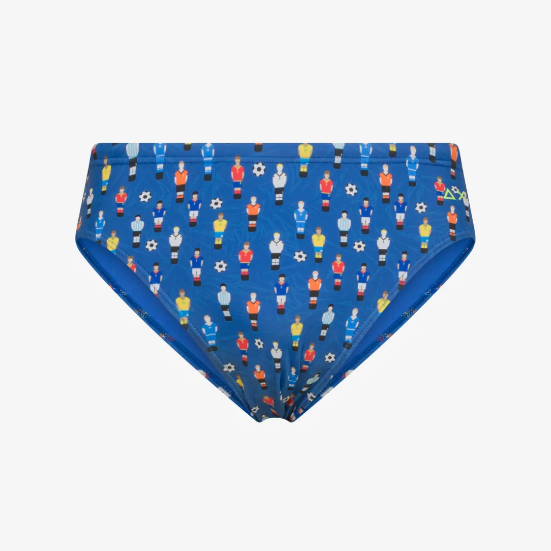 Hot Slip mare in lycra® stampata blu royal e bianca Uomo Costumi Uomo