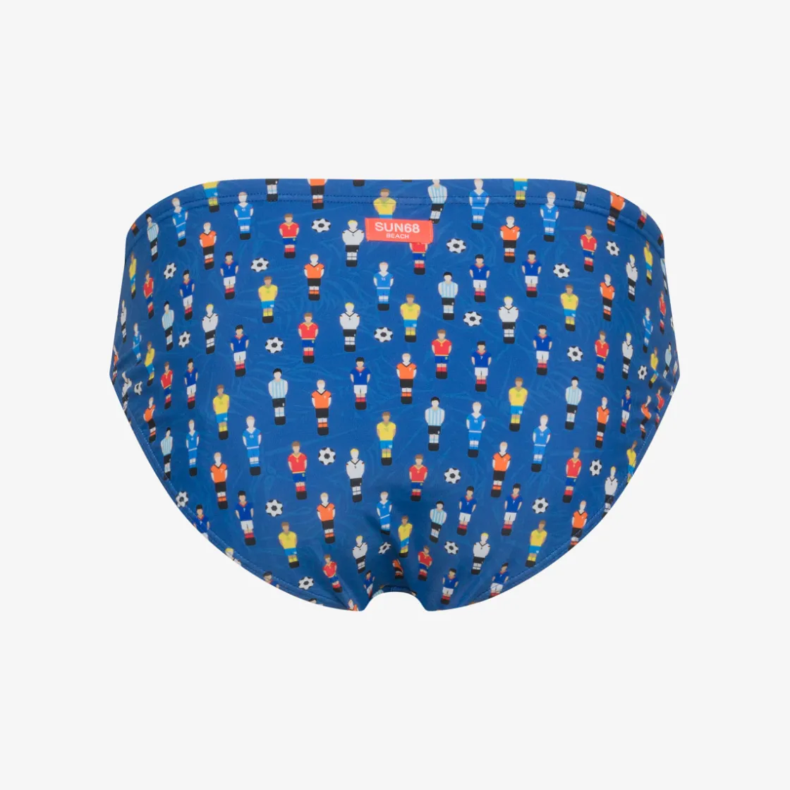 Hot Slip mare in lycra® stampata blu royal e bianca Uomo Costumi Uomo