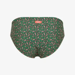 Outlet Slip mare in lycra® stampata verde smeraldo e rossa Uomo Costumi Uomo
