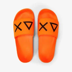 Discount SLIPPERS LOGO ARANCIO FLUO Uomo Ciabatte|Accessori