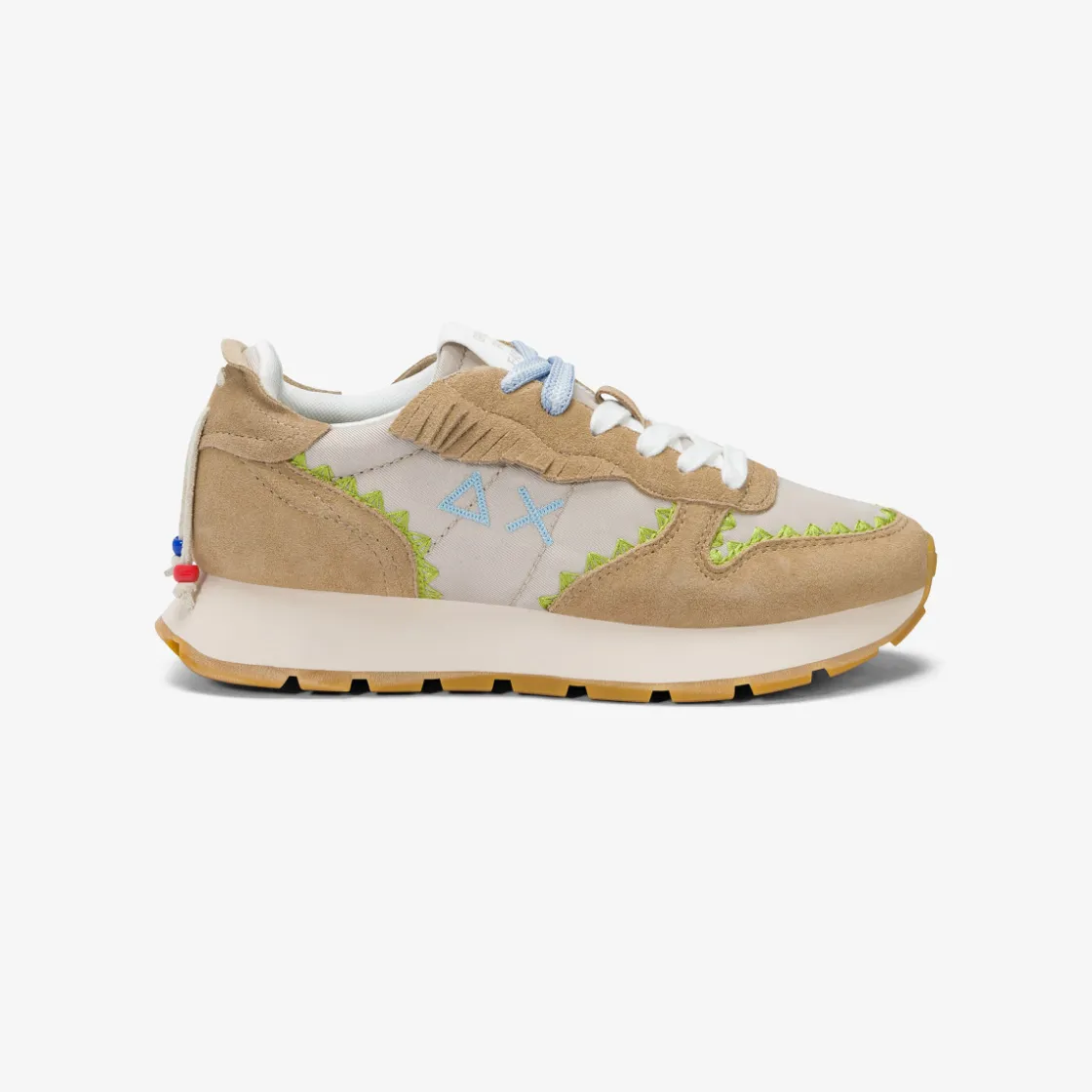 Hot Sneaker Ally Ethnic in suede e nylon beige Donna Scarpe|Donna