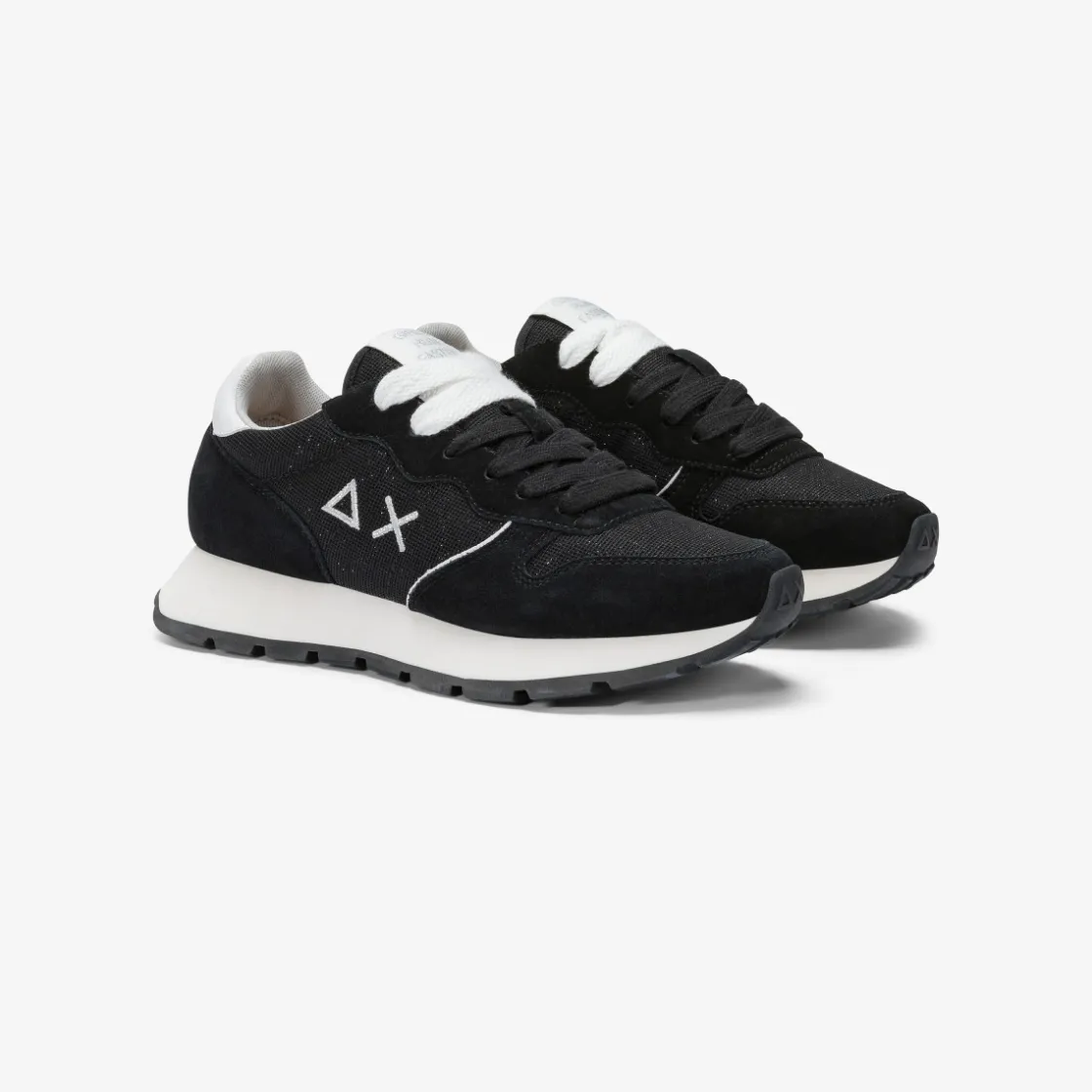 Online Sneaker Ally Glitter in suede e lurex nero Donna Scarpe|Donna