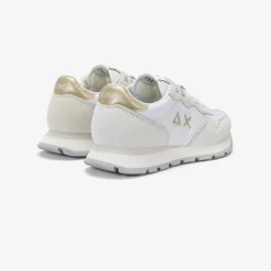 Online Sneaker Ally Gold Silver in suede e nylon bianco Donna Scarpe|Donna