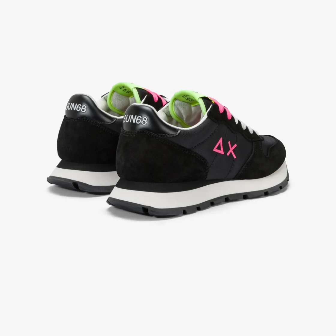 Online Sneaker Ally in suede e nylon nero e fucsia fluo Donna Scarpe|Donna