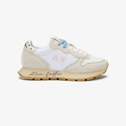 Clearance Sneaker Ally Vintage in suede e nylon bianco panna Donna Scarpe|Donna