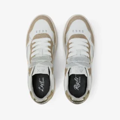 Best Sneaker Basket Love Lady in pelle e suede bianco e oro Donna Scarpe|Donna