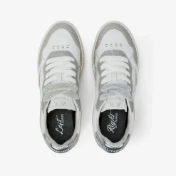 Outlet Sneaker Basket Love Lady in pelle e suede bianco e argento Donna Scarpe|Donna