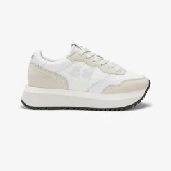 Fashion Sneaker Big Ally Flower in suede e nylon beige Donna Scarpe|Donna