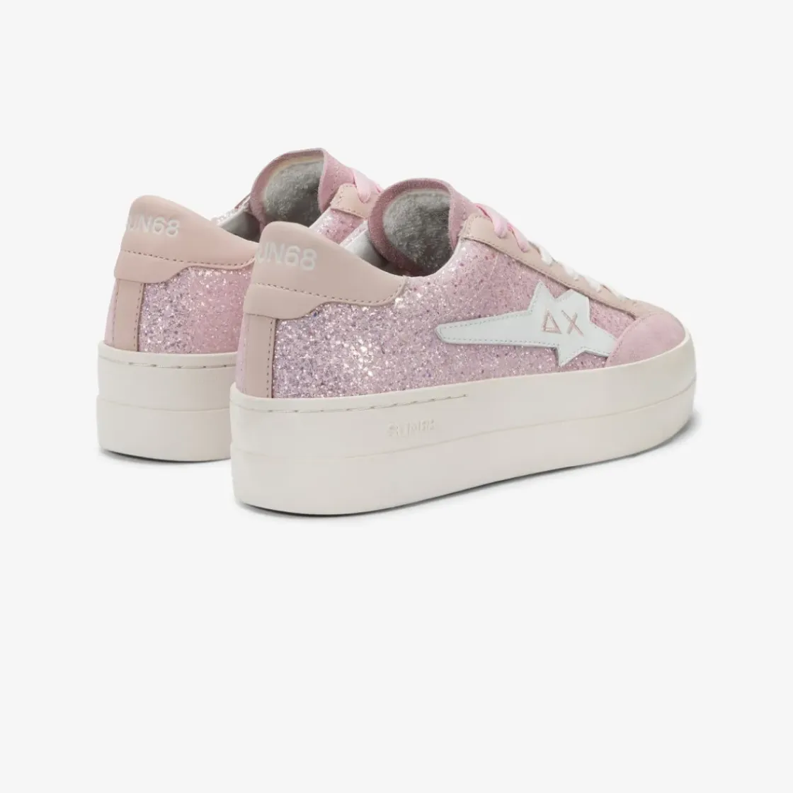 Online Sneaker Big Katy Glitter in pelle rosa Donna Scarpe|Donna