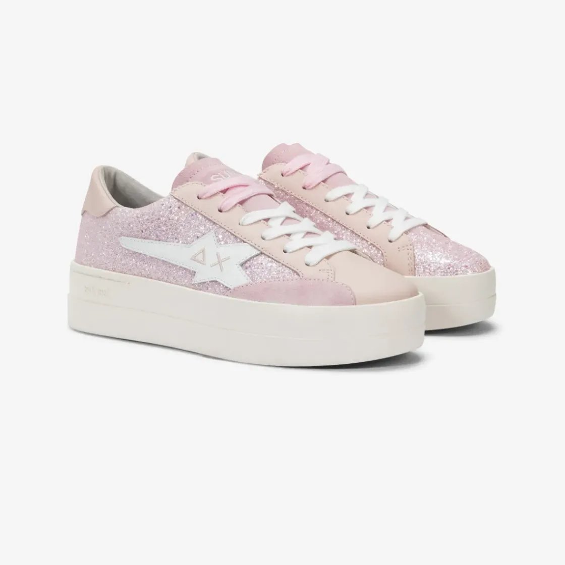Hot Sneaker Big Katy Glitter in pelle argento Donna Scarpe|Donna