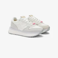 Discount Sneaker Big Stargirl in suede e canvas bianco panna Donna Scarpe|Donna