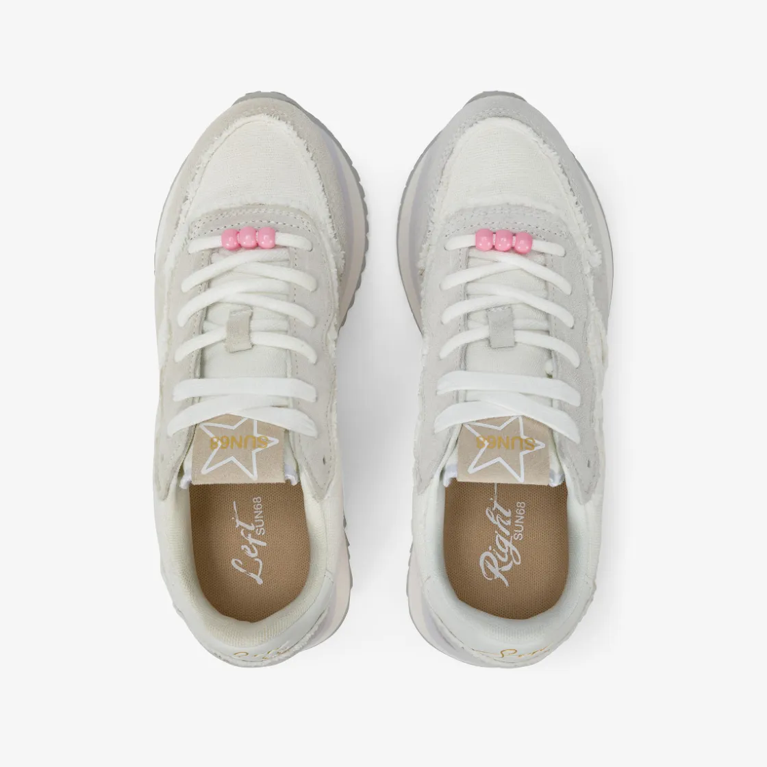 Discount Sneaker Big Stargirl in suede e canvas bianco panna Donna Scarpe|Donna