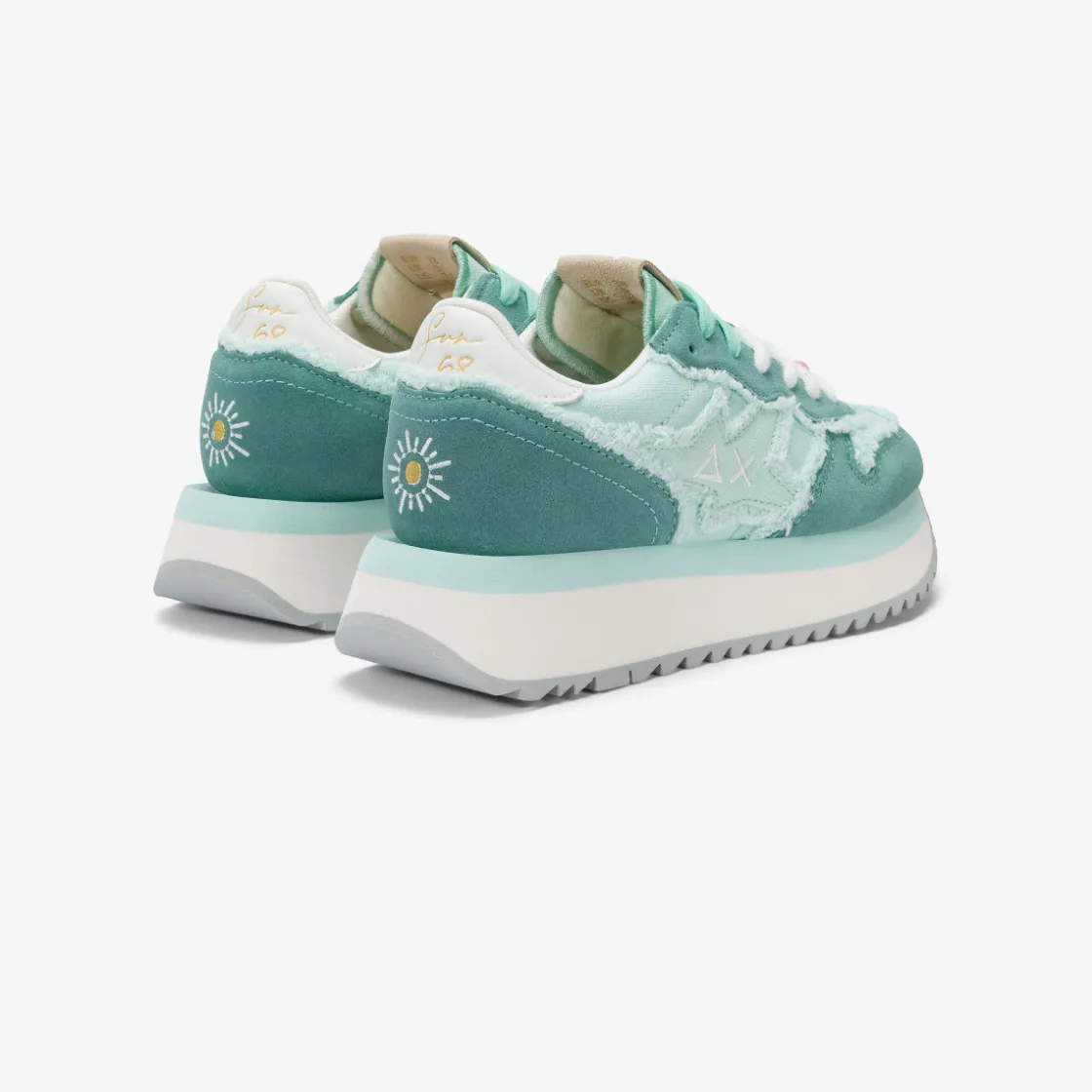 Outlet Sneaker Big Stargirl in suede e canvas verde acqua Donna Scarpe|Donna