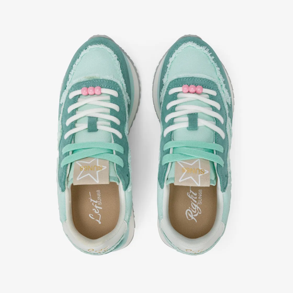 Outlet Sneaker Big Stargirl in suede e canvas verde acqua Donna Scarpe|Donna
