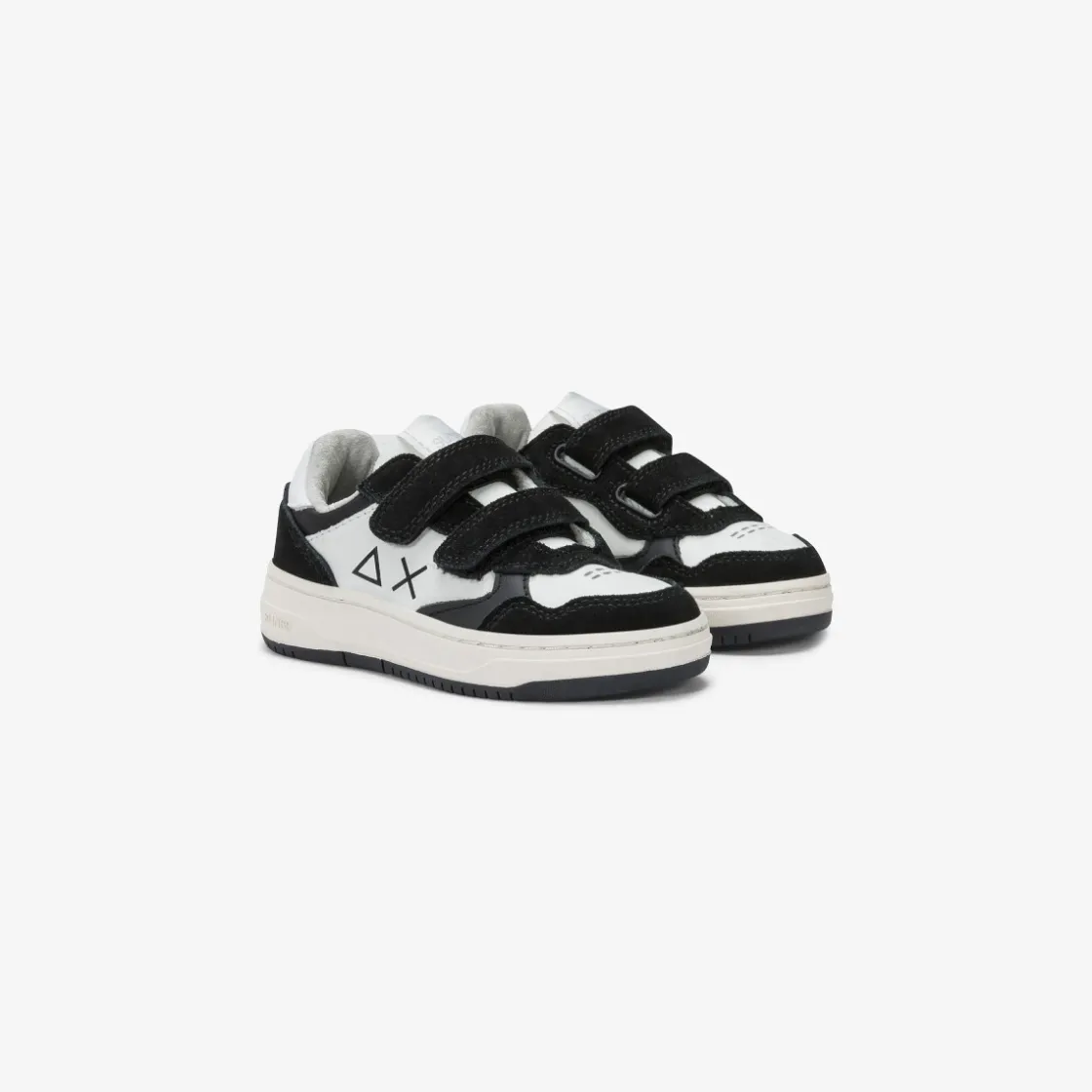 Fashion Sneaker Boy's Big Basket in pelle nera Bambino Scarpe|Bambino
