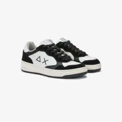 Fashion Sneaker Boy's Big Basket in pelle nera Bambino Scarpe|Bambino