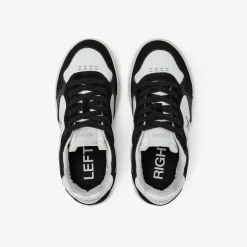 Fashion Sneaker Boy's Big Basket in pelle nera Bambino Scarpe|Bambino