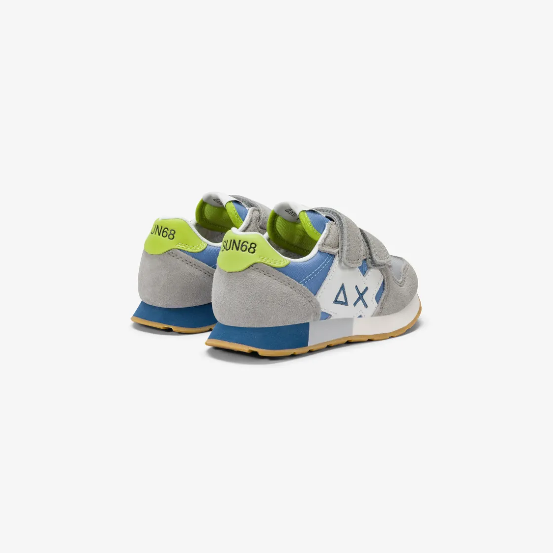 Hot Sneaker Boy's Jaki Bicolor in suede e nylon grigio chiaro e avio Bambino Scarpe|Bambino