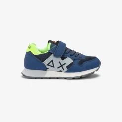 Hot Sneaker Boy's Jaki Fluo in mesh blu navy Bambino Scarpe|Bambino