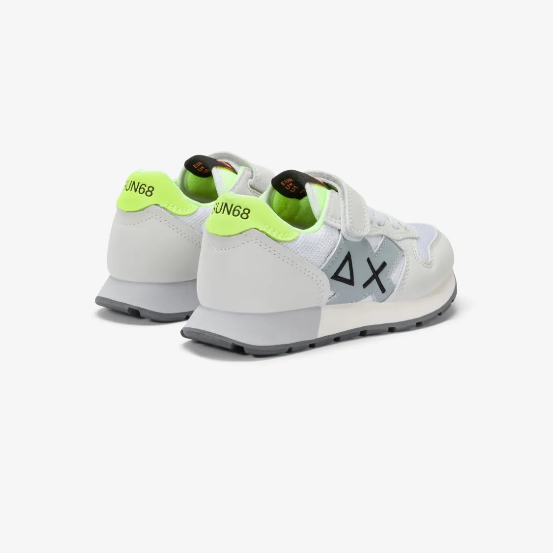 Fashion Sneaker Boy's Jaki Fluo in mesh bianca Bambino Scarpe|Bambino