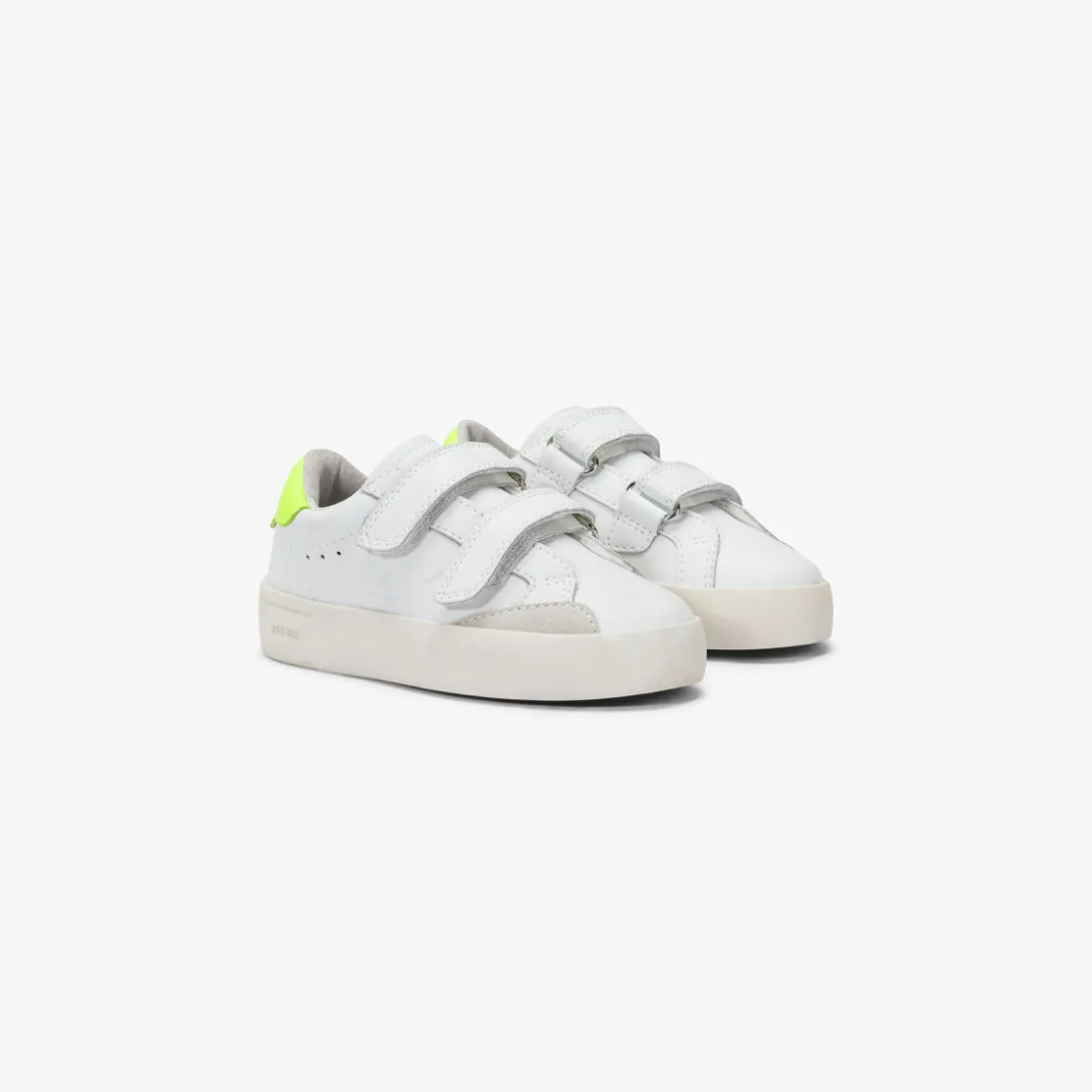 Online Sneaker Boy's Street in pelle bianca e giallo fluo Bambino Scarpe|Bambino