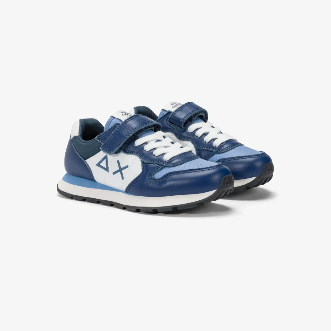 Online Sneaker Boy's Tom Color in pelle blu navy Bambino Scarpe|Bambino