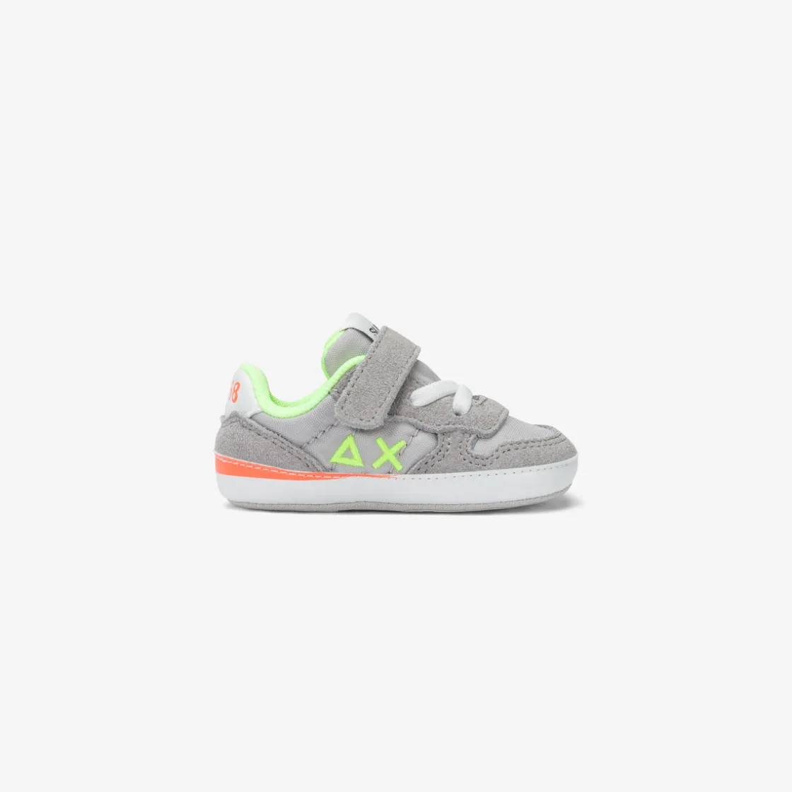 Outlet Sneaker Boy's Tom Fluo in nylon e suede grigio chiaro Bambino Scarpe|Bambino
