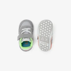 Outlet Sneaker Boy's Tom Fluo in nylon e suede grigio chiaro Bambino Scarpe|Bambino