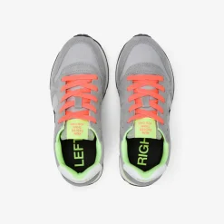 Best Sneaker Boy's Tom Fluo in nylon e suede grigio chiaro Bambino Scarpe|Bambino