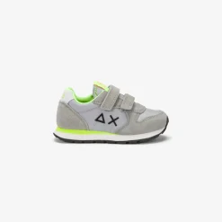 Fashion Sneaker Boy's Tom Fluo in nylon e suede grigio chiaro Bambino Scarpe|Bambino