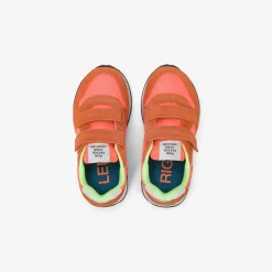 Outlet Sneaker Boy's Tom in nylon e suede arancio fluo Bambino Scarpe|Bambino